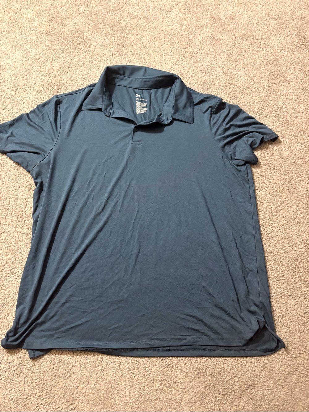 all in motion Mens Deep Navy/Turquoise Short Sleeve Polo